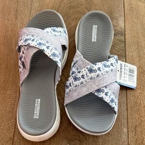 Skechers Women's Floral Gray Sandals